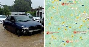 Germany: Floods seen in Bavaria following torrential rainfall
