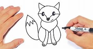 How to draw a Fox for kids | Fox Easy Draw Tutorial