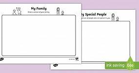 Draw a Picture of Your Family Worksheet