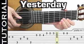 CLASE: Como tocar YESTERDAY en Fingerpicking GUITARRA CLASE COMPLETA! GUITAR