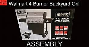Walmart 4 Burner Backyard Grill Assembly Video