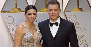 Matt Damon and Luciana Barroso 2017 Oscars Red Carpet