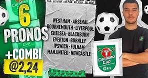 Pronostic foot EFL CUP : Nos 6 pronos (Manchester United Newcastle, Arsenal, Liverpool...)