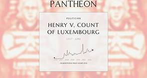Henry V, Count of Luxembourg Biography - Count of Luxembourg