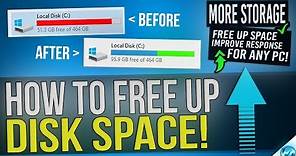 🔧 How to FREE Up More than 30GB+ Of Disk Space in Windows 10, 8 or 7!