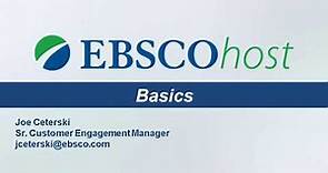 EBSCOhost Basics