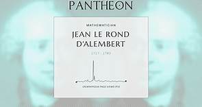 Jean le Rond d'Alembert Biography - French mathematician, mechanician, physicist, philosopher and music theorist (1717–1783)