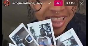 Quvenzhane shows photos of Isaiah on live 👀