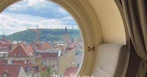 This hotel might just have the best view in #Prague 😍📍Hotel Paris Prague inside the Tower Suite 🎥 IG: @sofiatravelnotes #traveltiktok #luxurytravel #prauge🇨🇿 #hotelview