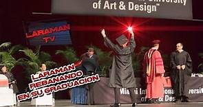 Laraman Rebanando en su Graduación | Miami International University of Art & Design