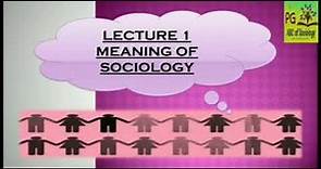 Meaning of Sociology | Define Sociology | What is Sociology | Basics of Sociology