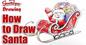 How to draw Santa's Sleigh for Christmas