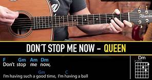 DON´T STOP ME NOW - QUEEN 🎸 Cover de guitarra con acordes | Guitarraviva