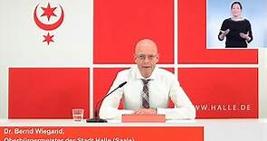 Halle (Saale): Oberbürgermeister Dr. Bernd Wiegand zur aktuellen Corona-Lage am 15. März 2021