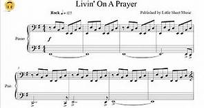 Livin' On A Prayer by Bon Jovi (Piano Solo/Sheets)