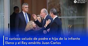 El curioso saludo de padre e hija de la infanta Elena y el Rey emérito Juan Carlos