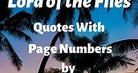 70 Lord of the Flies Quotes With Page Numbers by William Golding