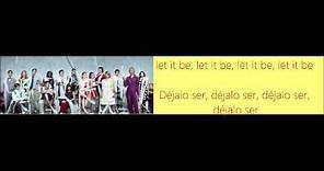 Glee- Let it be letra en ingles-español