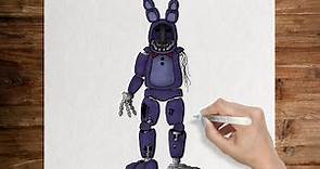 How to draw Withered Bonnie