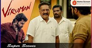 Viruman Movie Scenes | Karthi places banner everywhere | Karthi | Aditi Shankar | Soori | Rajkiran