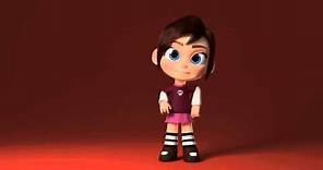 Disney style little girl animation
