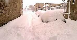 Valognes après la tempête de neige des 11 et 12 mars 2013 - Cotentin, Manche