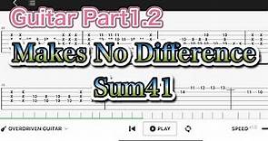 【TAB】Makes No Difference/Sum41【エレキギター初心者用練習曲】Guitar tutorial