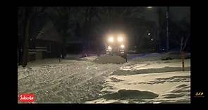 Plowing Residential streets with Loaders after a 47cm snow storm