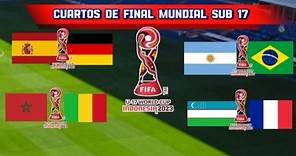 DEFINIDOS LOS CUARTOS DE FINAL MUNDIAL SUB 17 INDONESIA 2023 ⚽ HORARIOS Y FECHAS ⚽ CALENDARIO