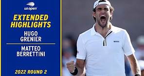 Hugo Grenier vs. Matteo Berrettini Extended Highlights | 2022 US Open Round 2