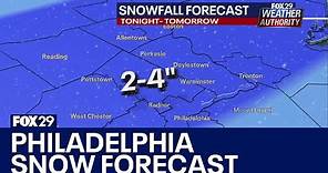 Philadelphia snow forecast: How much snow you can expect Monday, Tuesday