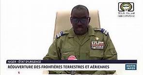 Situation au Niger: réouverture des frontières terrestres et aériennes avec cinq pays limitrophes