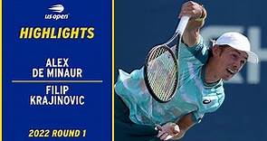 Filip Krajinovic vs. Alex De Minaur Highlights | 2022 US Open Round 1