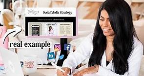 Real Social Media Strategy Example and Walkthrough