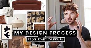 HOW TO DESIGN A ROOM FROM START TO FINISH: Mood Boarding, Furniture Selection + Concept!