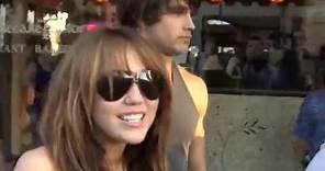 Miley Cyrus And Boyfriend Justin Gaston At Church And Cheesecake Factory [2008]