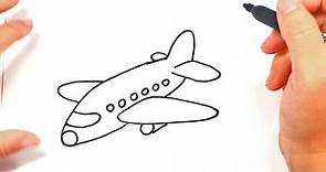 Como dibujar un Avión paso a paso | Dibujo facil de Avion