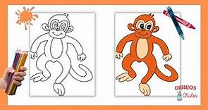 Cómo Dibujar y Colorear Un Mono | Dibujos Para Niños