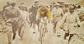 Ottavio Bottecchia climbs Col Izoard , Tour de France 1925 , 9th of July .