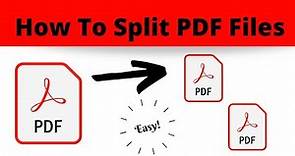 How to SPLIT Your PDF Files (with Ilovepdf.com)