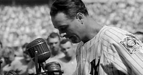 Gehrig delivers famous farewell speech