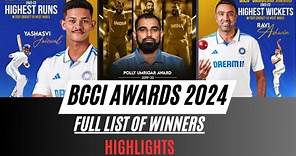BCCI Awards 2024 Highlights: Shubman Gill awarded Cricketer of the Year;