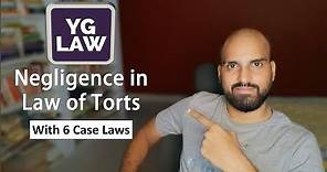 Tort of Negligence: Introduction and Essential elements with Case Laws – Law of Torts