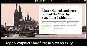 Top 10 corporate law firms in New York city | vidobooks