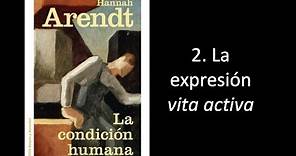 2. Hannah Arendt, La expresión vita activa, en La condición humana.