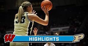 Wisconsin at Purdue | Highlights | Big Ten Women's Basketball |Dec. 30, 2023