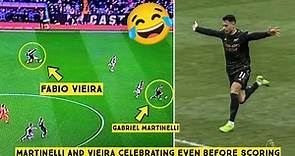 😂 Gabriel Martinelli and Fabio Vieira Celebrating Even Before Scoring Goal vs Aston Villa