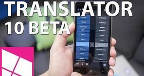 Microsoft Translator 10 beta for Windows 10