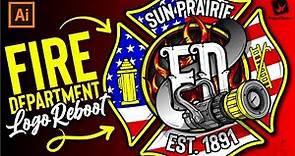 SUN PRAIRIE FIRE & RESCUE | Main Fire Department Logo Design | Adobe Illustrator