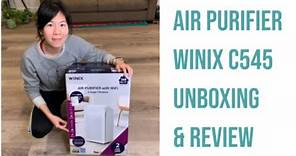 Winix C545 unboxing, setup, review, cleaning of 4-stage air purifier, available at Costco & Amazon